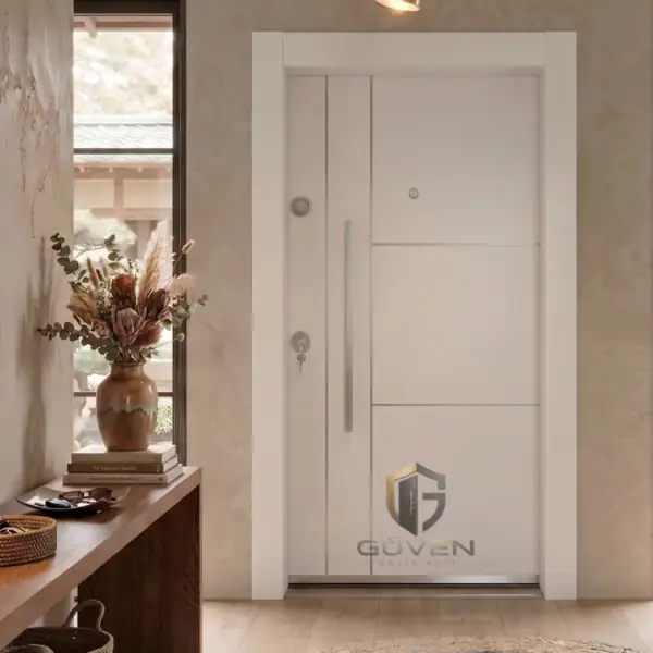 GV-1022 beyaz renkli lüks çelik kapı