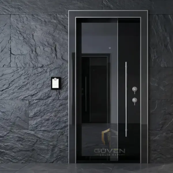 GV-1032 siyah renkli lüks çelik kapı