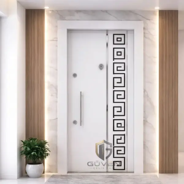GV-2022 beyaz renkli prestij çelik kapı