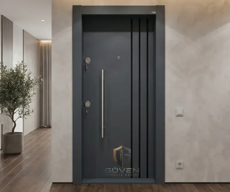 GV-2032 gri renkli prestij çelik kapı