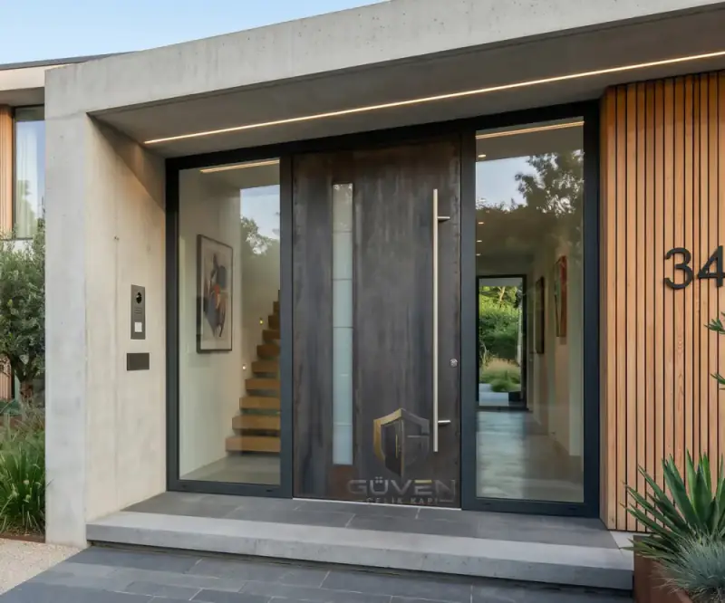 GV-5001 koyu ceviz renkli villa kapısı