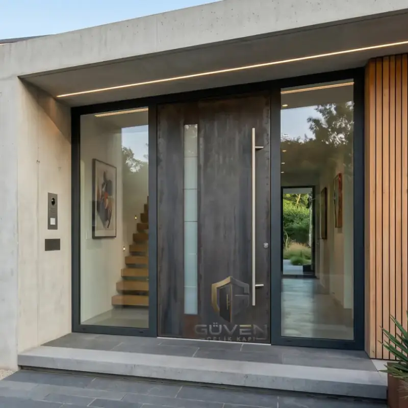 GV-5001 koyu ceviz renkli villa kapısı