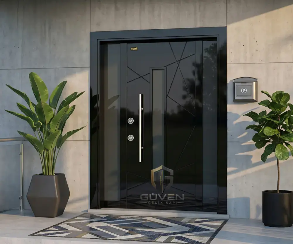 GV-5004 siyah renkli villa kapısı