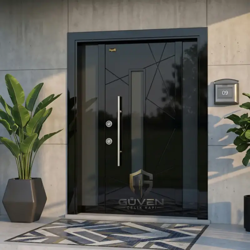 GV-5004 siyah renkli villa kapısı