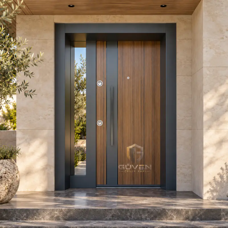 GV-5005 ceviz antrasit renkli villa kapısı
