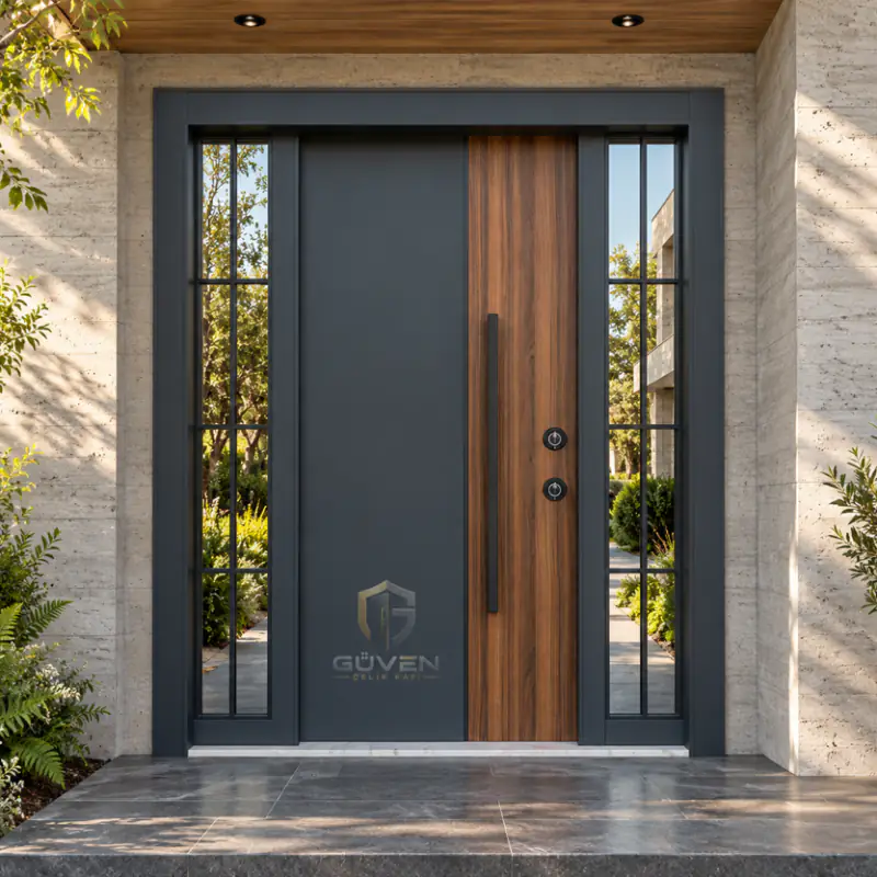 GV-5007 antrasit ceviz renkli villa kapısı
