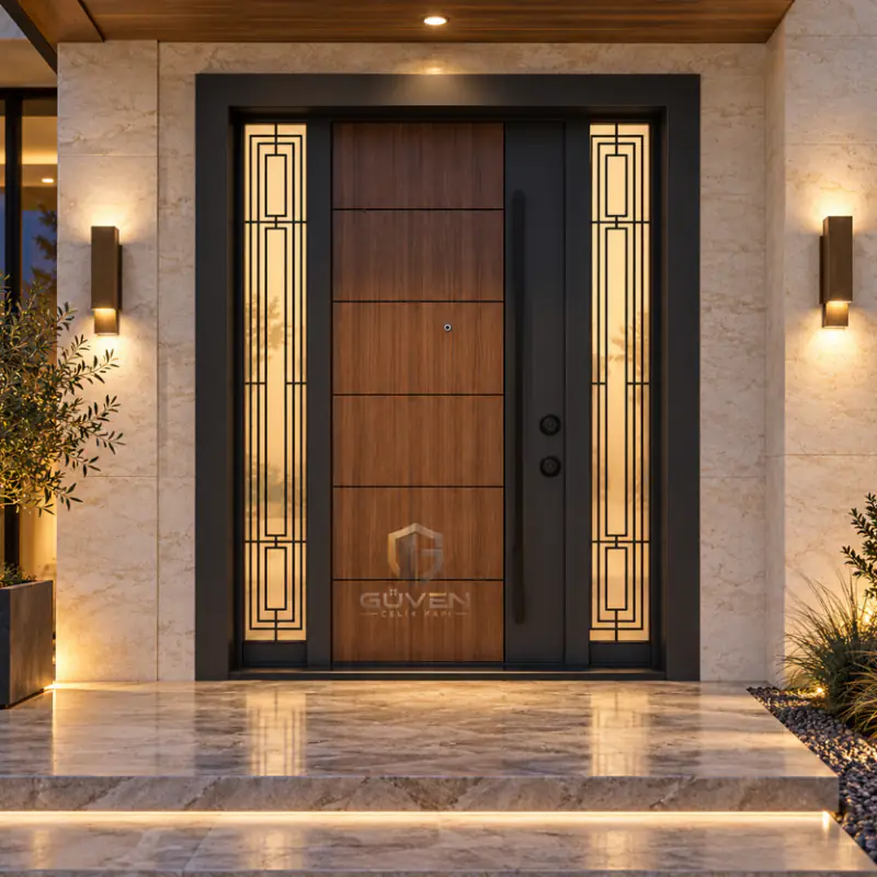 GV-5008 ceviz antrasit renkli villa kapısı